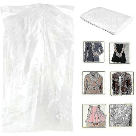 50-pakning Klespose Gjennomsiktig Klesstøvdeksel Støvtett Hengende Klær