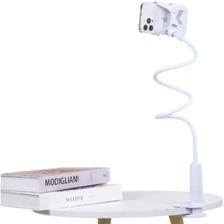 Tabletmontering egnet til seng, fleksibel langarms svanehalsmontering, kompatibel med mobiltelefon og iPad Air Pro Mini, skrivebordsmontering.