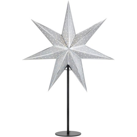 Markslöjd - Julestjerne GLITTER 45 cm svart/silver Sølv