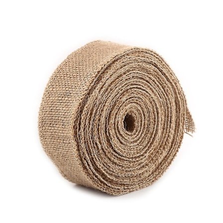 10m Naturlig Hessian Jute Burlap Stoff Gaveinnpakningsbånd Bordsløper (5cm )
