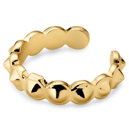 Helix | 3 mm Goldfarbene Ear Cuff (Ohrmanschette) mit Spikes für Männer - Ear cuff