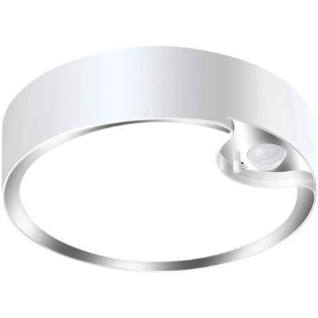 LED-taklampa med rörelsesensor, batteridriven IP64, rund infälld för kök, sovrum, badrum, hall