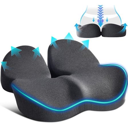 Muistivaahtomuovinen istuintyyny - Ortopedinen häntäluu- ja iskiaskipua lievittävä tyyny, ergonominen toimistotuolin tyyny työpöydälle/pyörätuolille/