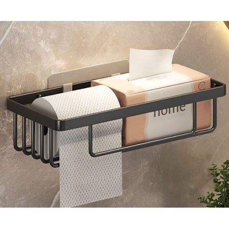 Håndklædeholder Håndklædeholder Mesh Ingen Punch Mesh Kurv Vægmontering Bad