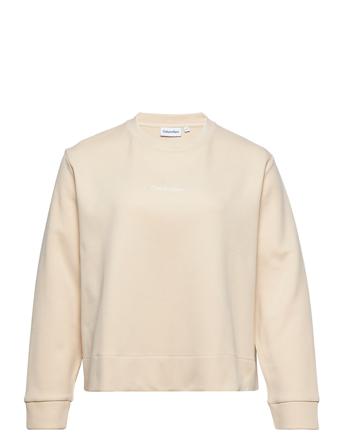 Inclusive Micro Logo Ess Swtshrt Sweatshirt Trøje Beige Calvin Klein