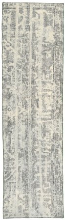 Hand Knotted Persian Colored Vintage Rug 75X280 Grey/Green