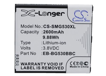 Batteri till SmartPhone, Mobil för Samsung Galaxy Grand Prime, SM-G5308, SM-G5308W m.fl.
