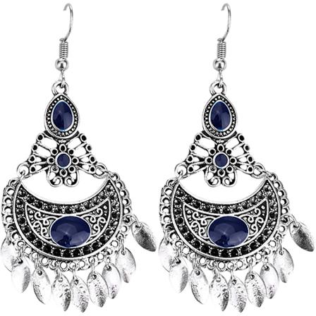 Vintage-tyyliset etniset pitk t riipuskorvakorut helmill ja tupsuilla - Statement-korut naisille, tyt ille ja teineille