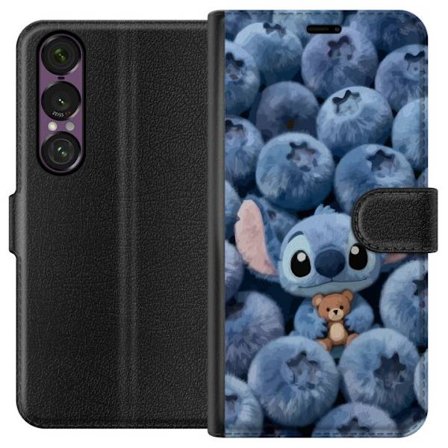 Kompatibel Tegnebogsetui til Sony Xperia 1 VII Lady Gaga minimalistisk plakat med guitar og monokrom design