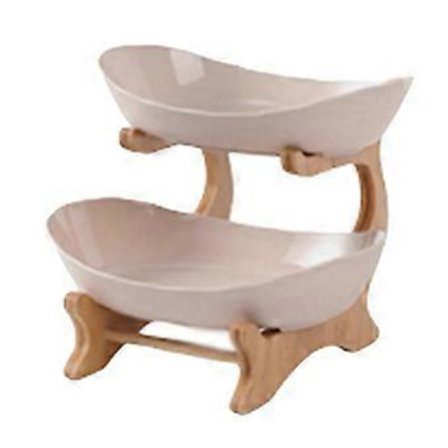 Frugtskåle Stativ Bordstallerkener Porcelæn Køkken Frugtskål Opdelt Slik Kagefad Service Fad B—max