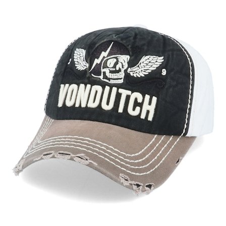 Von Dutch - Noir adjustable Casquette - Xavier Black/Grey/White Adjustable @ Hatstore