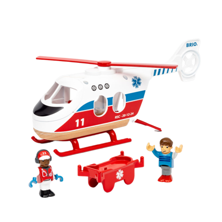 Brio Räddningshelikopter Träleksaker Unisex Flerfärgad ONESIZE