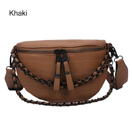 Crossbody laukku naisille säädettävällä hihnalla KHAKI