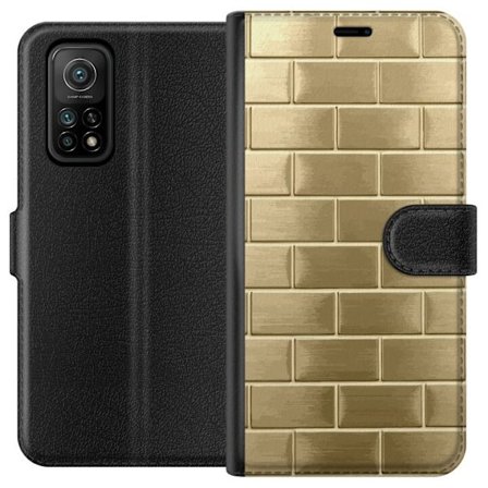 Plånboksfodral till Xiaomi Mi 10T 5G med Gyllene Murstenar