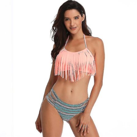 Pink Tassel Design Mor Datter Forældre-barn Bikini Badedragt