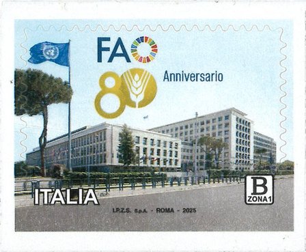 Italien - 80 års jubilæum for FAO - Postfrisk Frimærke