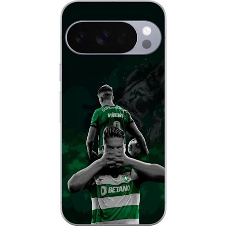 Yhteensopiva Puhelinkuori Google Pixel 10 Pro Neonmotiivi, jossa teksti "Gaming is in my DNA" sinisenä ja punaisena tiiliseinällä, jossa loistava DNA-