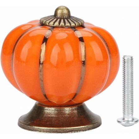 Färgglada Halloween Pumpa Keramiska Skåp Skåp Dörrknoppar Dr