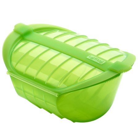 Lékué Dyp dampkoker med brett til mikro, grønn
