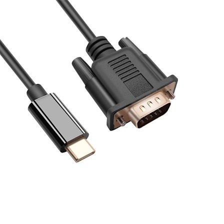 USB-C till VGA-kabel 1,8 m/5,9 fot, USB Typ C till VGA-kabel, lämplig för USB 3.1-enheter
