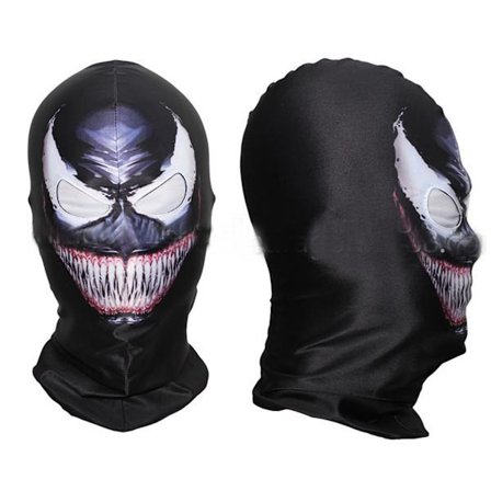 Venom-maske for hele hodet, realistisk stretchstoff, Venom-kostymetilbehør for Halloween, Cosplay, Rollespill, Comic-Con og Superhelt-