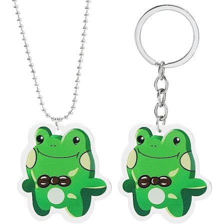 Sød Dyrefrog Nøglering, Frog Akryl Vedhæng Nøglering Cosplay Kost