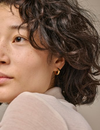 Enamel Copenhagen Classic Wide Hoops 15 Mm - Gold - 15 mm