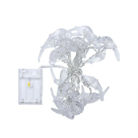 Batteridrivna fågel ljusslingor 20 LED vattentät belysning trädgårdsdekoration gul(MR)