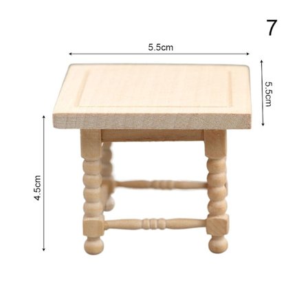 Tebord av träram 7 7