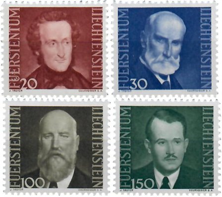 Liechtenstein 1943 - MICHEL 214-217 - Postfrisk