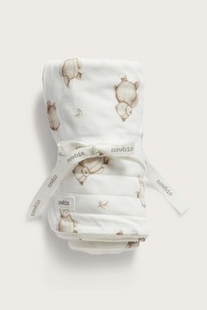 Newbie | Mönstrad babyfilt Offwhite ONE SIZE | Offwhite