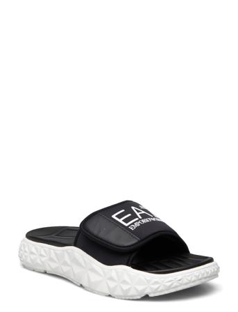 Slipper Elastan + Pu Shoes Summer Shoes Pool Sliders Musta EA7