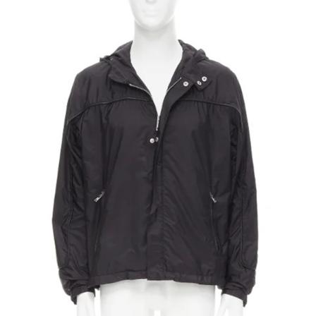 Prada Vintage Pre-owned nylon overtj Sort, Dame Vintage Jakker