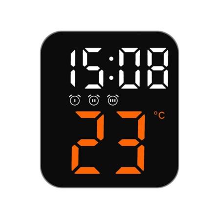 Vægur med tre alarmer Stemmestyring Digitalt vækkeur ORANGE Orange