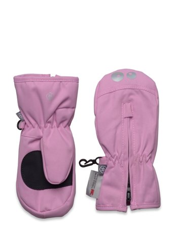 Mittens W. Zipper Pink Color Kids