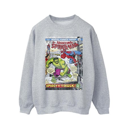 Marvel Herr Spider-Man VS Hulk Cover Sweatshirt M Sports Grey