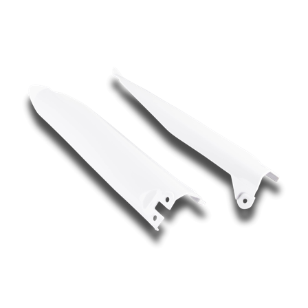 Polisport Fork Lug Guards Plastic Part White - Kawasaki KX 125 1994-2003