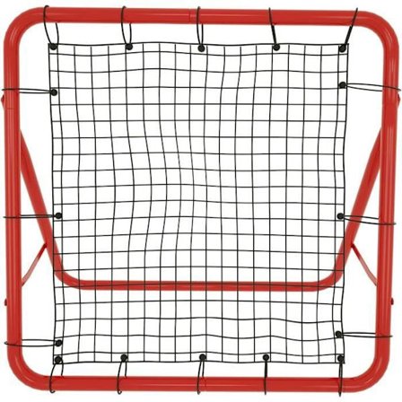 UISEBRT Football Rebound Net, för fotbollsträning, med 5 justerbara nivåer, röd stålram, 100 x 100 x 65 cm