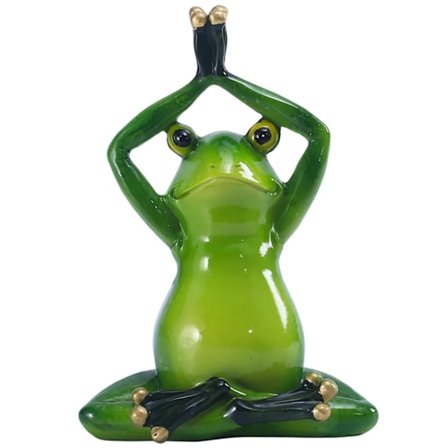 Grodor figurer trädgårdsdekoration, yoga groda djur trädgårdsstatyer dekoration utomhus figurer för trädgårdskant pall staket pall
