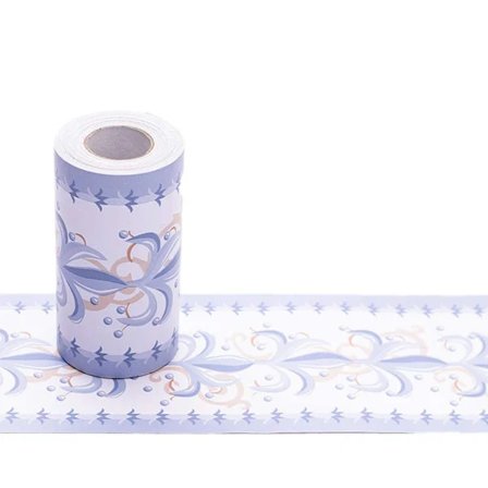 Selvklæbende tapetbort, 10 cm x 10 meter (Blå)