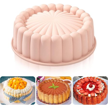 Stekebrett - Kakeform - Kakeform - Silikonform - Rund stekebrett - Rund non-stick silikonkakeform - 20 cm