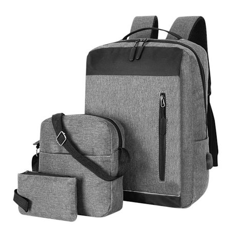 Laptopveske Stor Vanntett Forretningsveske Ryggsekk Grå