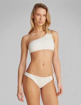 Calvin Klein Curved Delta Bikini - Cream - XS