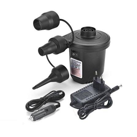 Elektrisk luftmadras luft pumpe bærbar oppblåsningspumpe med 3 dyser