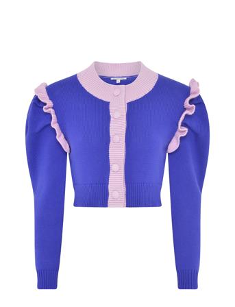 Harlow Strikkegenser Cardigan Blå Olivia Rubin*Betinget Tilbud