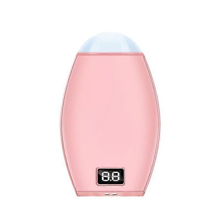 Håndvarmere - Bærbar Genanvendelig USB Håndvarmer til Ski og Udendørs Sport - Pink Dobbeltsidet Opvarmning 10000mAh[D]