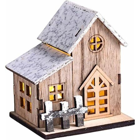 B hovedmodell Lystede juletrehus i tre