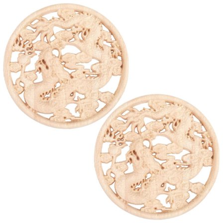 2x Utskjærte Dekal Treutskjæring Hjørneapplikasjon Møbler Dør Tre Skap Dekorativ Woo