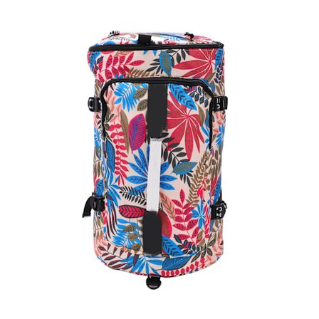 Tryckt Ryggsäck Polyester Stor Kapacitet Multifunktionell Friluftsliv Resväska Färg Lönnlöv