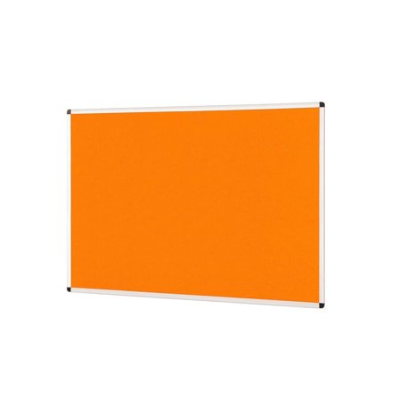 Colourful aluminium framed noticeboard, 1800x1200 mm, orange